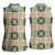 Seamless Pattern Maile and Pikake Lei Women Sleeveless Polo Shirt Squares Maile Leaf - Polynesian Pride