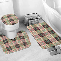 Seamless Pattern Pikake Lei Bathroom Set Floral Squares Pikake - Polynesian Pride