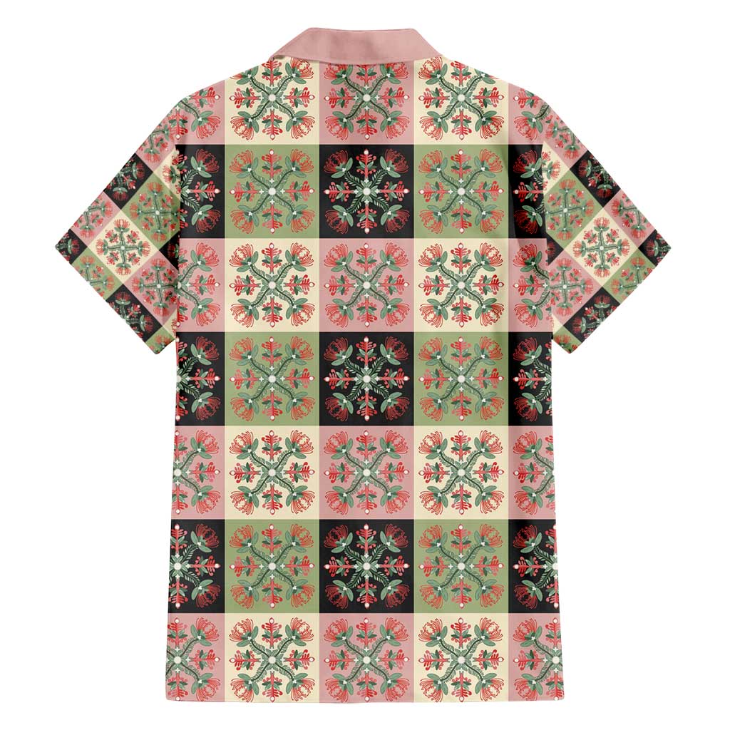 Seamless Pattern Pikake Lei Family Matching Off Shoulder Short Dress and Hawaiian Shirt Floral Squares Pikake - Polynesian Pride