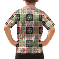 Seamless Pattern Pikake Lei Family Matching Puletasi and Hawaiian Shirt Floral Squares Pikake - Polynesian Pride
