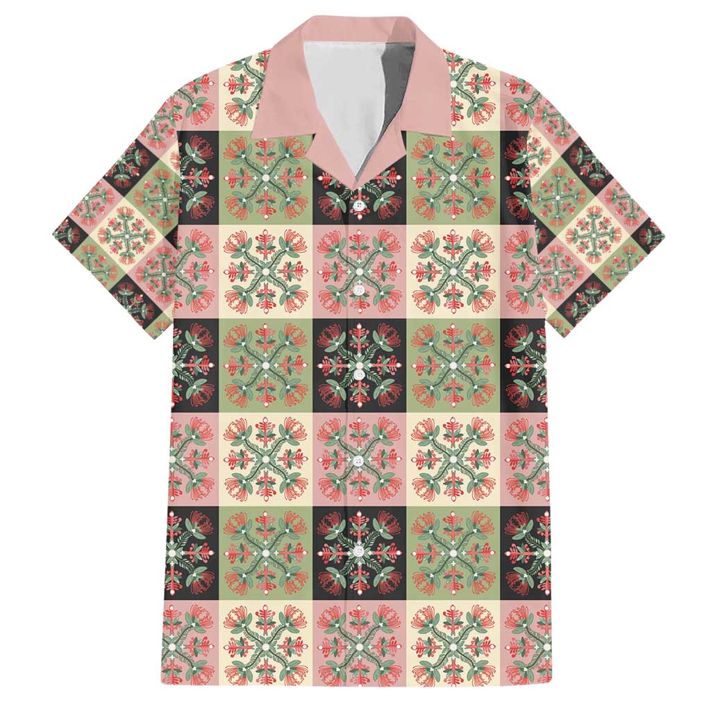 Seamless Pattern Pikake Lei Hawaiian Shirt Floral Squares Pikake - Polynesian Pride