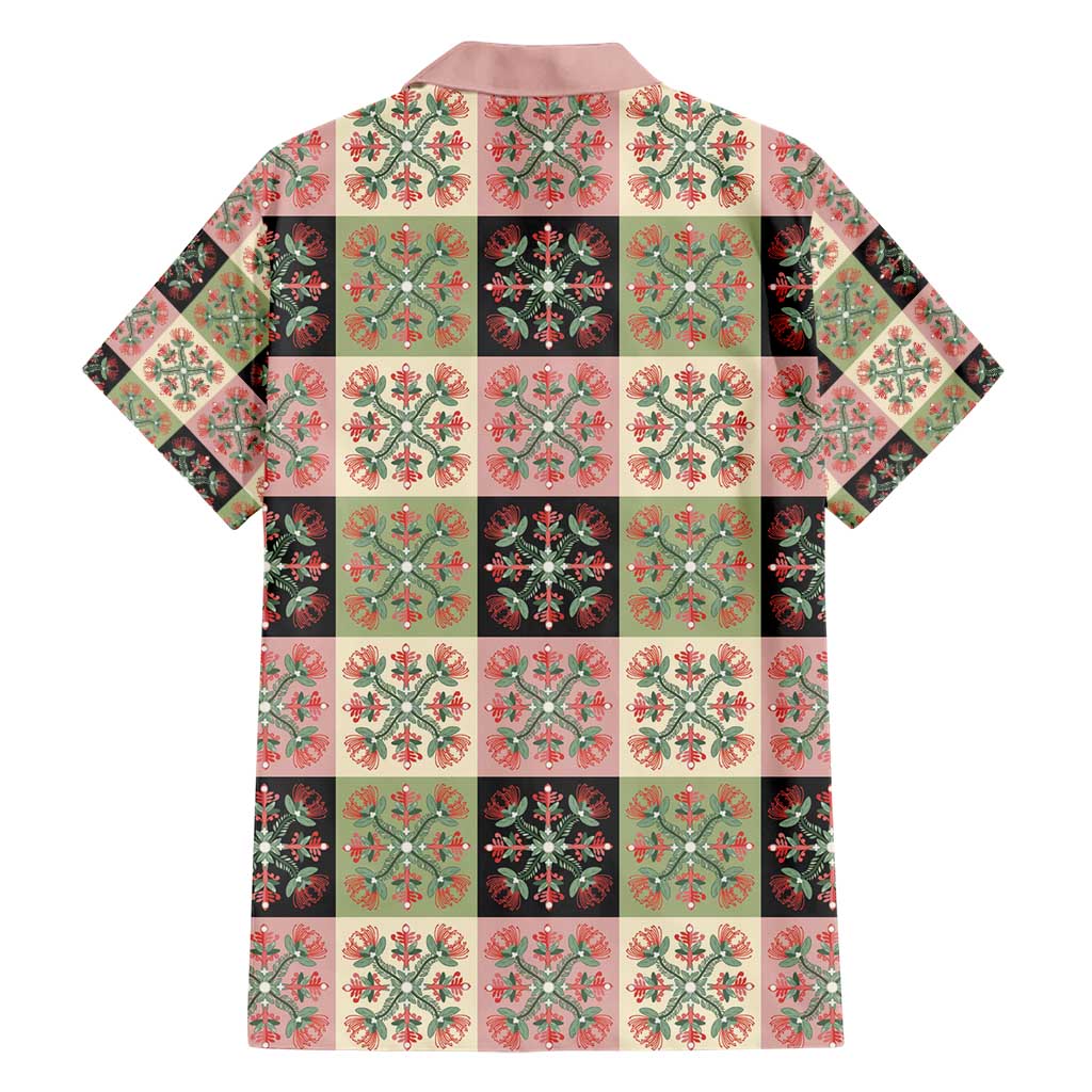 Seamless Pattern Pikake Lei Hawaiian Shirt Floral Squares Pikake - Polynesian Pride