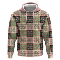 Seamless Pattern Pikake Lei Hoodie Floral Squares Pikake - Polynesian Pride
