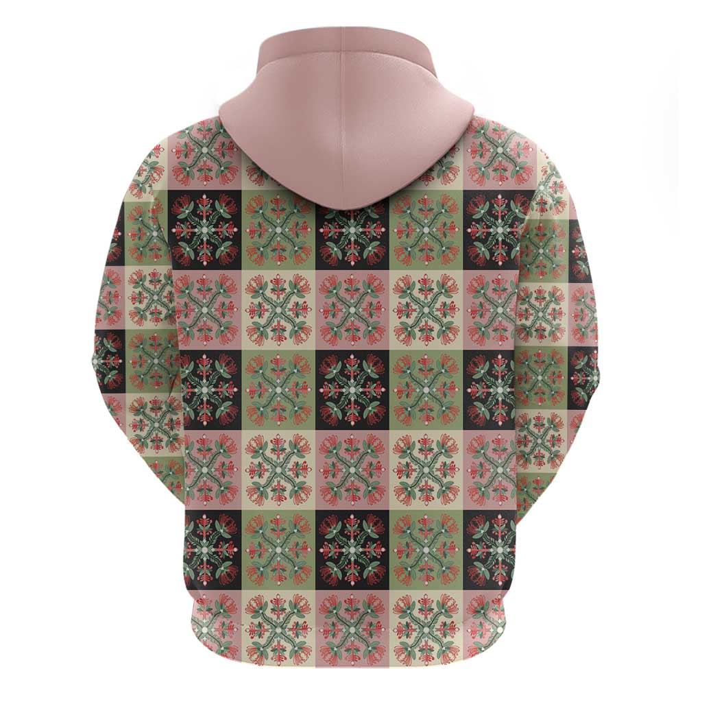 Seamless Pattern Pikake Lei Hoodie Floral Squares Pikake - Polynesian Pride