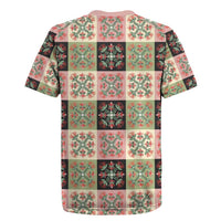 Seamless Pattern Pikake Lei Rugby Jersey Floral Squares Pikake - Polynesian Pride