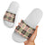 Seamless Pattern Pikake Lei Slide Sandals Floral Squares Pikake - Polynesian Pride