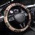 Seamless Pattern Pikake Lei Steering Wheel Cover Floral Squares Pikake - Polynesian Pride