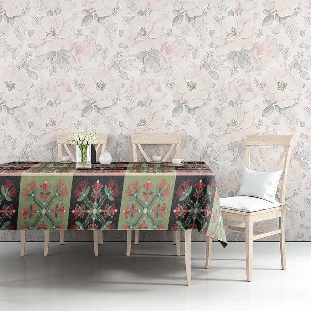 Seamless Pattern Pikake Lei Tablecloth Floral Squares Pikake - Polynesian Pride