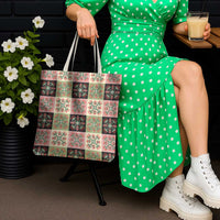 Seamless Pattern Pikake Lei Tote Bag Floral Squares Pikake - Polynesian Pride