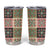 Seamless Pattern Pikake Lei Tumbler Cup Floral Squares Pikake - Polynesian Pride