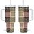 Seamless Pattern Pikake Lei Tumbler With Handle Floral Squares Pikake - Polynesian Pride