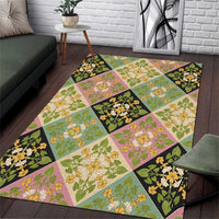 Seamless Pattern Puakenikeni and Kalo Area Rug - Polynesian Pride