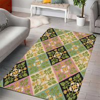 Seamless Pattern Puakenikeni and Kalo Area Rug - Polynesian Pride