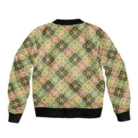 Seamless Pattern Puakenikeni and Kalo Bomber Jacket - Polynesian Pride
