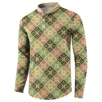 Seamless Pattern Puakenikeni and Kalo Button Sweatshirt - Polynesian Pride