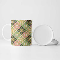 Seamless Pattern Puakenikeni and Kalo Ceramic Mug - Polynesian Pride