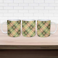 Seamless Pattern Puakenikeni and Kalo Ceramic Mug - Polynesian Pride