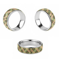 Seamless Pattern Puakenikeni and Kalo Classic Ring LT9 - Polynesian Pride