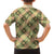 Seamless Pattern Puakenikeni and Kalo Family Matching Long Sleeve Bodycon Dress and Hawaiian Shirt - Polynesian Pride
