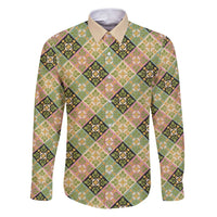 Seamless Pattern Puakenikeni and Kalo Family Matching Puletasi and Hawaiian Shirt - Polynesian Pride