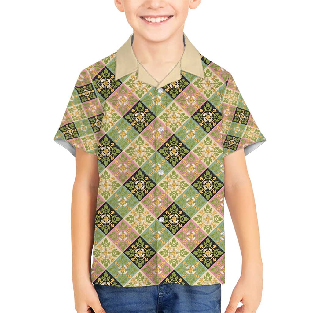 Seamless Pattern Puakenikeni and Kalo Family Matching Puletasi and Hawaiian Shirt - Polynesian Pride