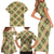 Seamless Pattern Puakenikeni and Kalo Family Matching Short Sleeve Bodycon Dress and Hawaiian Shirt - Polynesian Pride