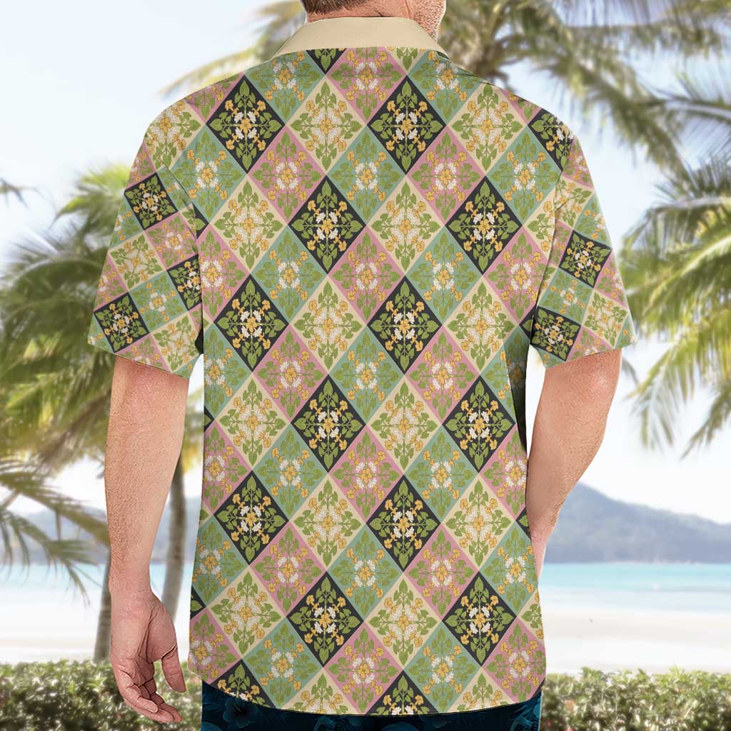 Seamless Pattern Puakenikeni and Kalo Hawaiian Shirt - Polynesian Pride