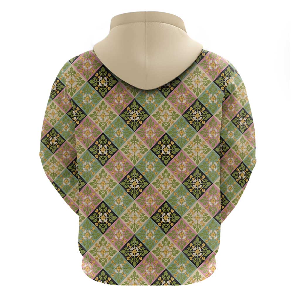 Seamless Pattern Puakenikeni and Kalo Hoodie - Polynesian Pride