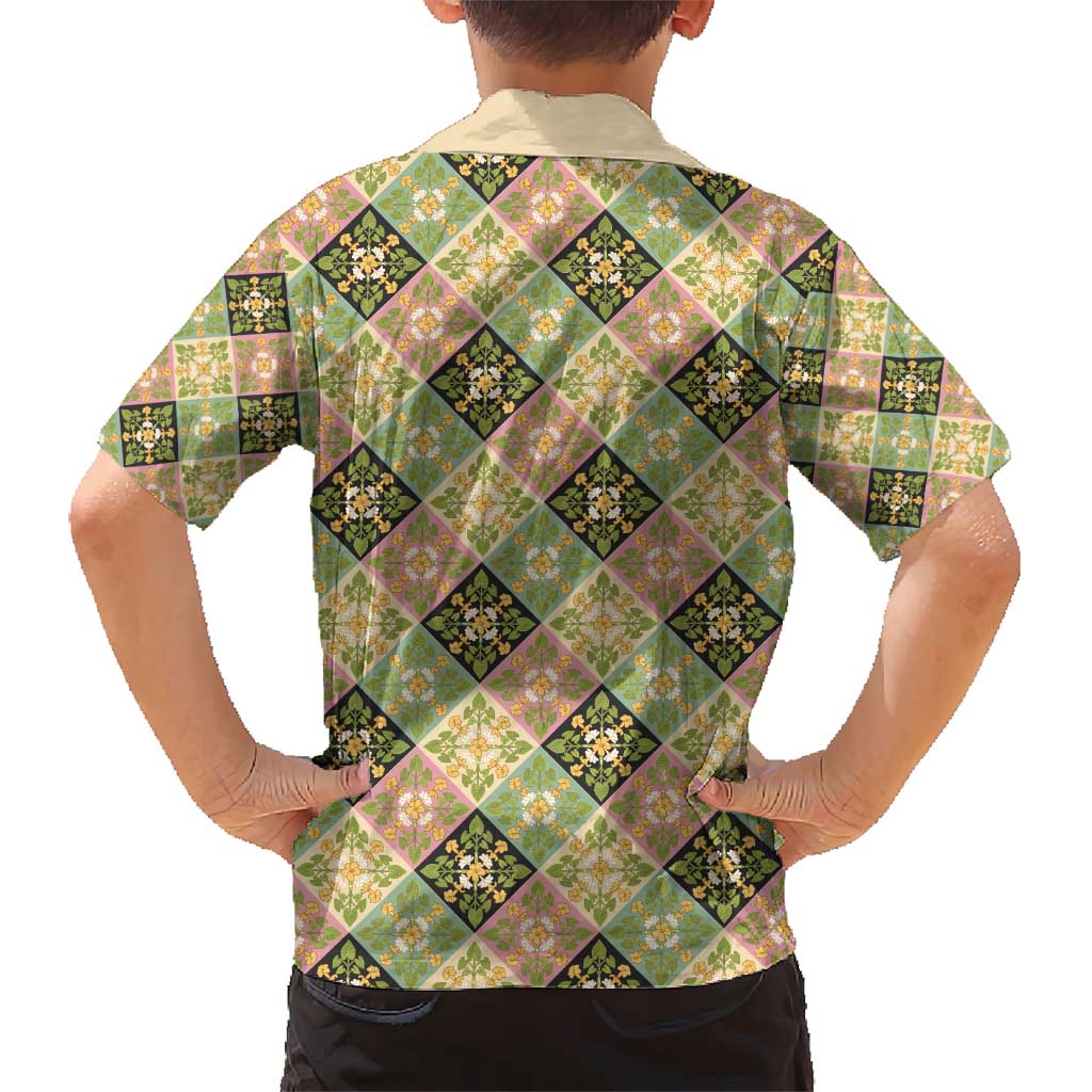 Seamless Pattern Puakenikeni and Kalo Kid Hawaiian Shirt - Polynesian Pride