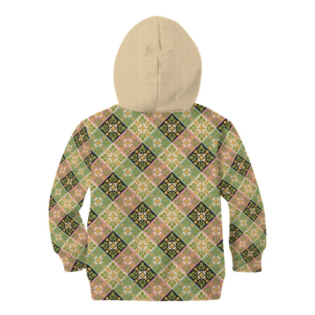 Seamless Pattern Puakenikeni and Kalo Kid Hoodie - Polynesian Pride