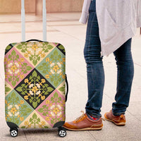 Seamless Pattern Puakenikeni and Kalo Luggage Cover - Polynesian Pride
