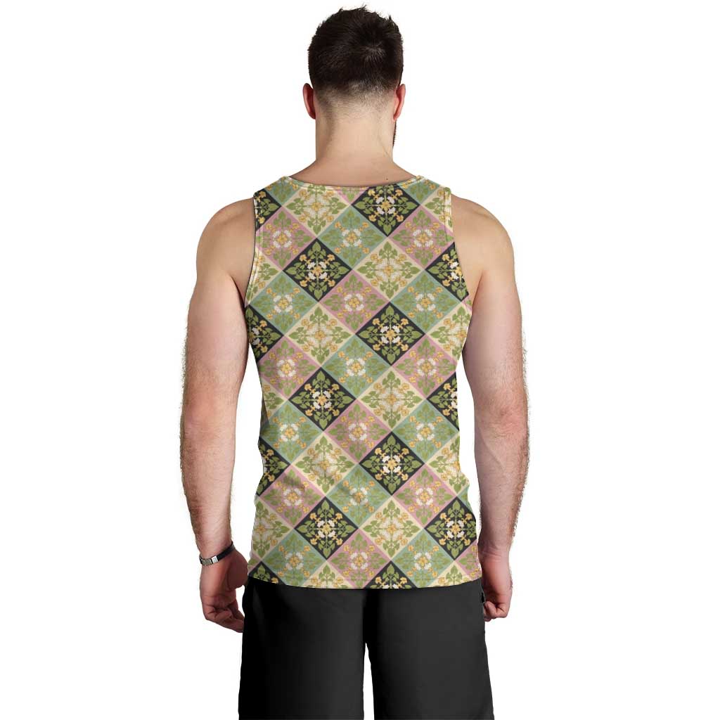 Seamless Pattern Puakenikeni and Kalo Men Tank Top - Polynesian Pride