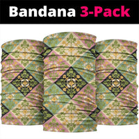 Seamless Pattern Puakenikeni and Kalo Neck Gaiter - Polynesian Pride