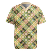 Seamless Pattern Puakenikeni and Kalo Rugby Jersey - Polynesian Pride