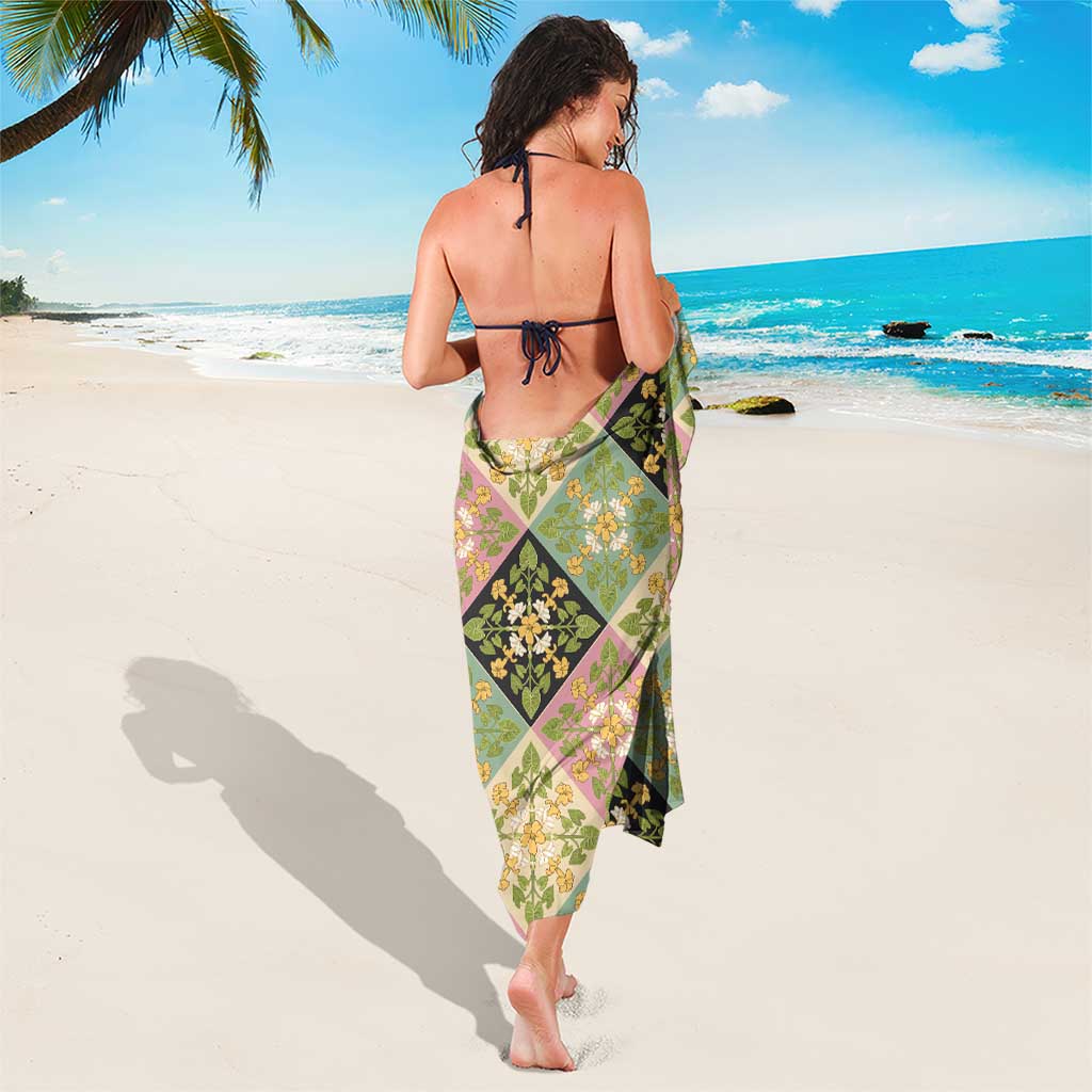 Seamless Pattern Puakenikeni and Kalo Sarong - Polynesian Pride