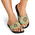 Seamless Pattern Puakenikeni and Kalo Slide Sandals - Polynesian Pride