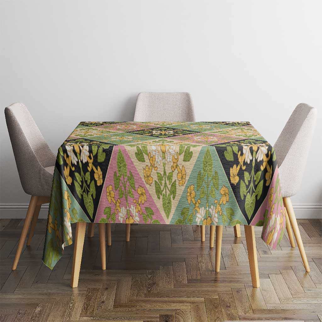 Seamless Pattern Puakenikeni and Kalo Tablecloth - Polynesian Pride