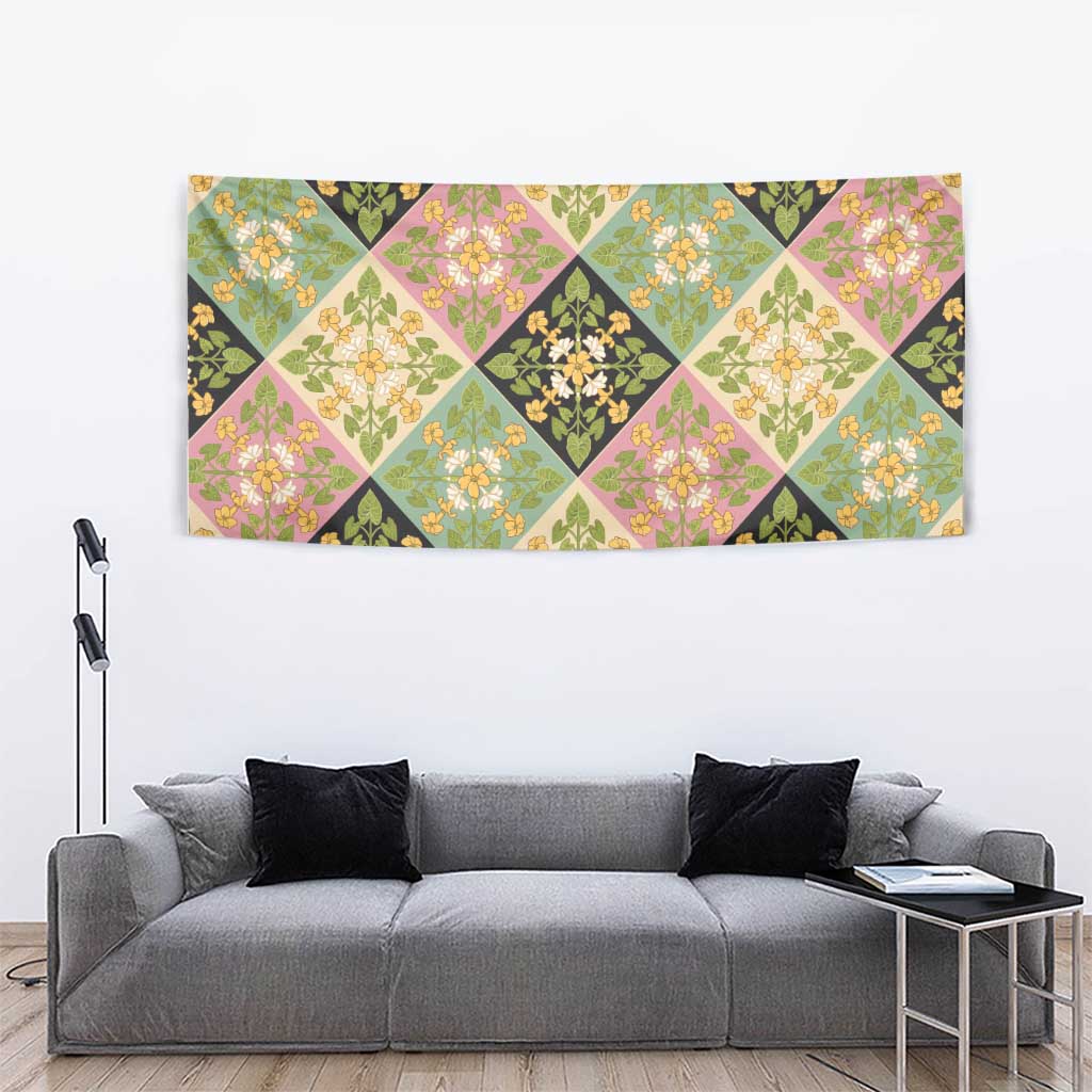 Seamless Pattern Puakenikeni and Kalo Tapestry - Polynesian Pride