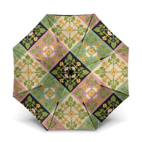 Seamless Pattern Puakenikeni and Kalo Umbrella - Polynesian Pride