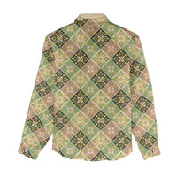 Seamless Pattern Puakenikeni and Kalo Women Casual Shirt - Polynesian Pride