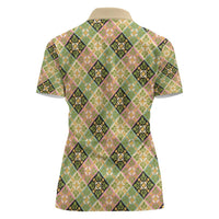 Seamless Pattern Puakenikeni and Kalo Women Polo Shirt - Polynesian Pride