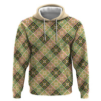 Seamless Pattern Puakenikeni and Kalo Zip Hoodie - Polynesian Pride