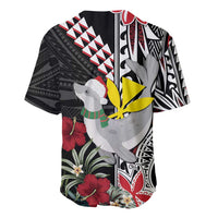 Hawaii Monk Seal Santa Baseball Jersey Hibiscus Kakau Pattern Mele Kalikimaka LT9 - Polynesian Pride