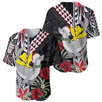 Hawaii Monk Seal Santa Baseball Jersey Hibiscus Kakau Pattern Mele Kalikimaka LT9 - Polynesian Pride