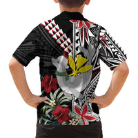 Hawaii Monk Seal Santa Family Matching Tank Maxi Dress and Hawaiian Shirt Hibiscus Kakau Pattern Mele Kalikimaka LT9 - Polynesian Pride