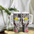 Hawaii Monk Seal Santa Tumbler With Handle Hibiscus Kakau Pattern Mele Kalikimaka