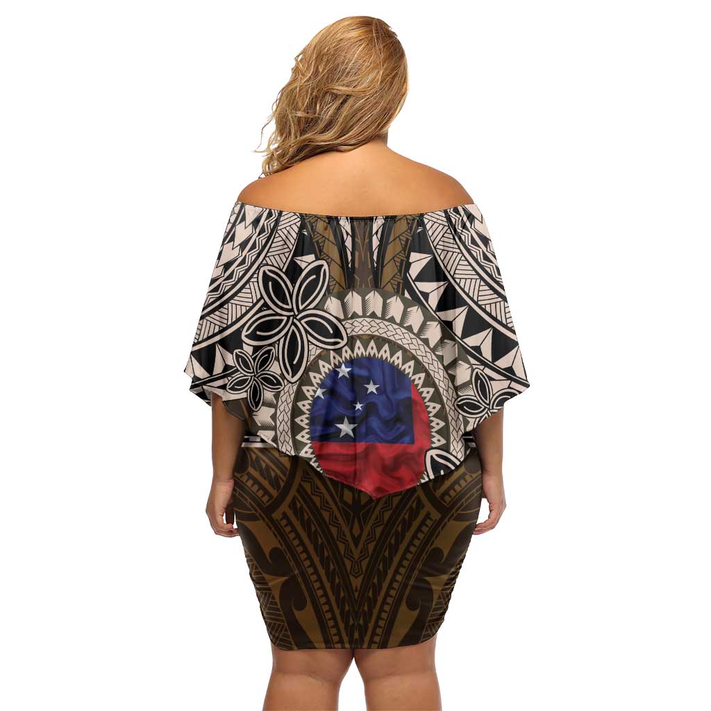 Samoa Warrior Off Shoulder Short Dress The Mighty Samoan Warrior Spirit