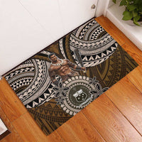 Samoa Warrior Rubber Doormat The Mighty Samoan Warrior Spirit LT9 - Polynesian Pride
