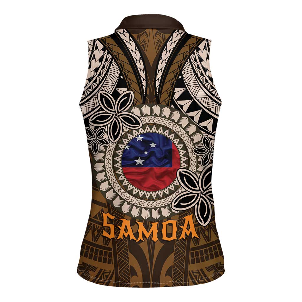 Samoa Warrior Women Sleeveless Polo Shirt The Mighty Samoan Warrior Spirit