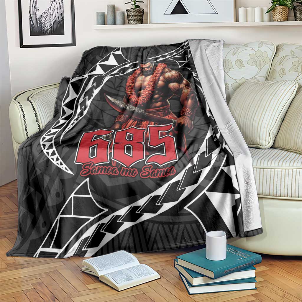 Samoan Pride Polynesian Tribal Warrior Blanket 685 Samoa Mo Samoa LT9 Black - Polynesian Pride